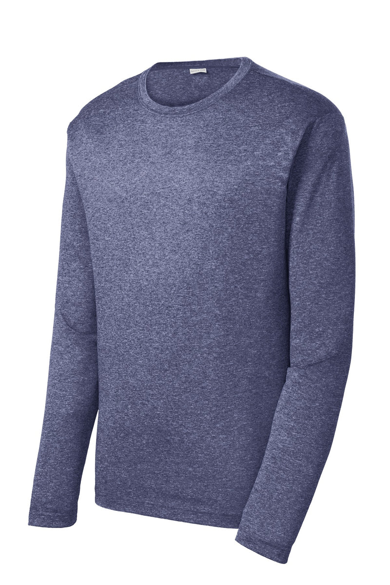 Sport-Tek Long Sleeve Heather Contender Tee - True Navy Heather