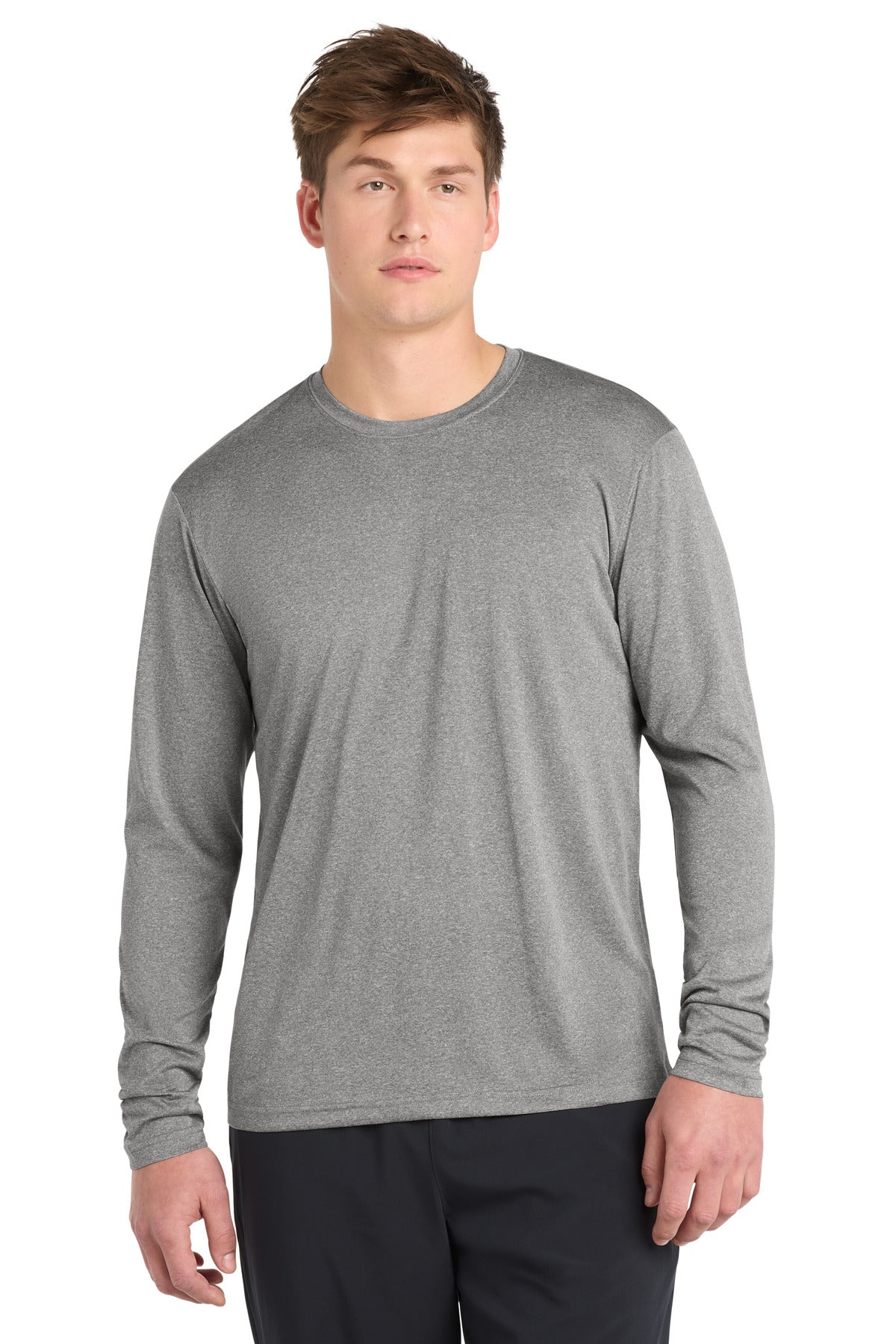 Sport-Tek Long Sleeve Heather Contender Tee - Vintage Heather