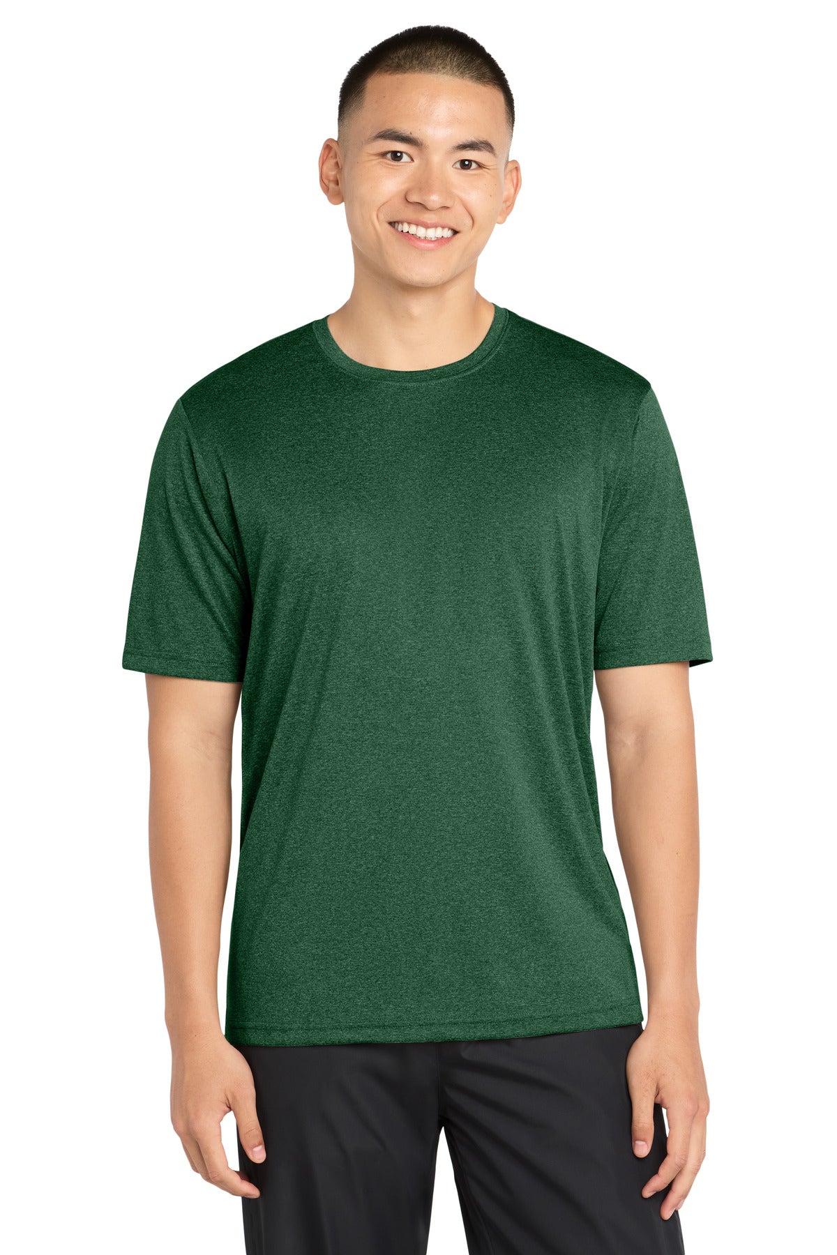 Sport-Tek Heather Contender Tee - Forest Green Heather