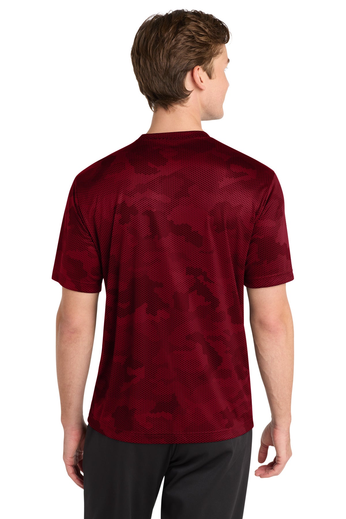 Sport-Tek CamoHex Tee - Deep Red