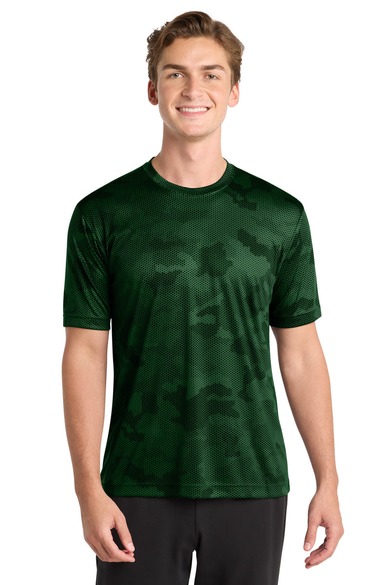 Sport-Tek CamoHex Tee - Forest Green