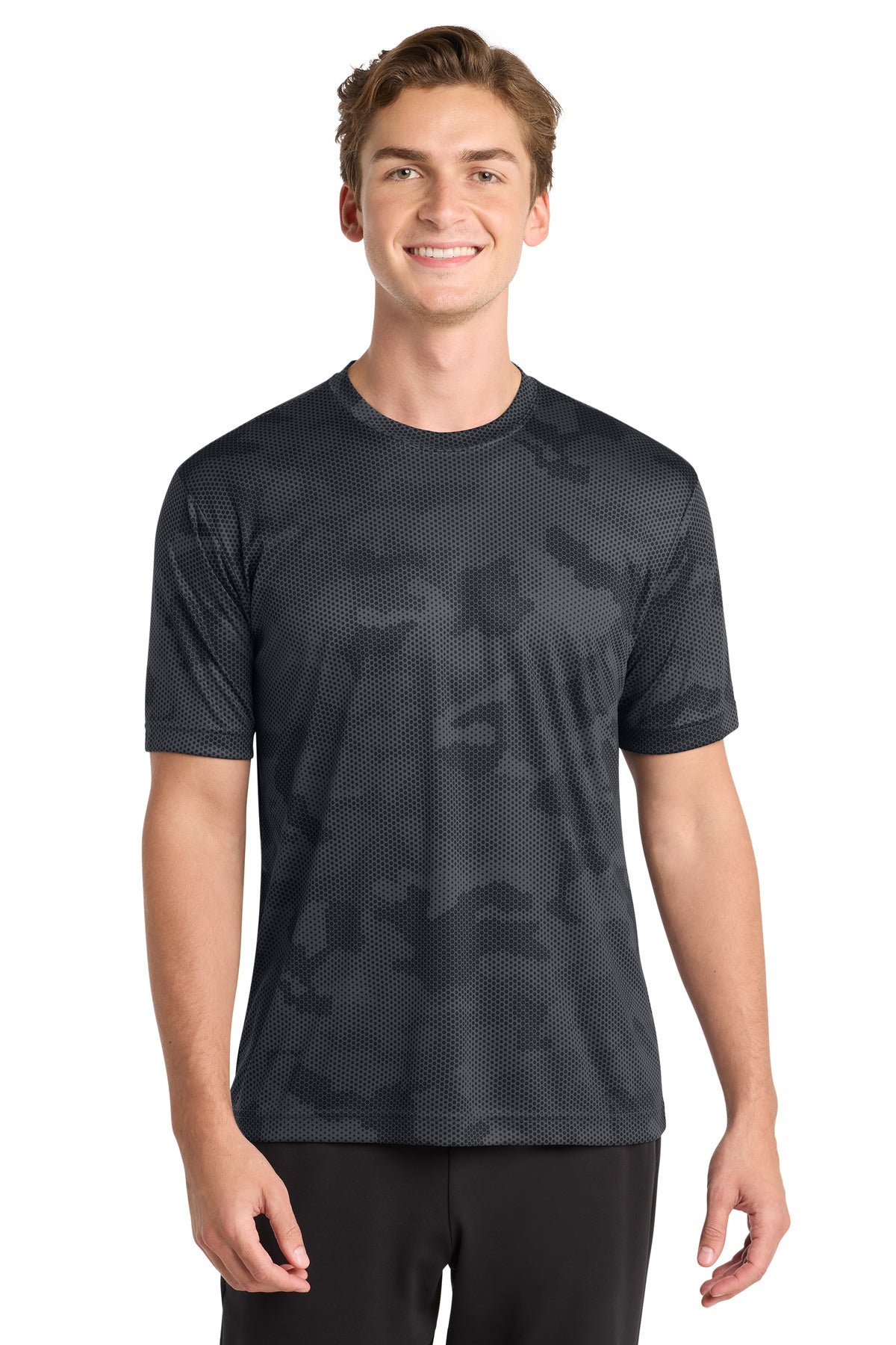 Sport-Tek CamoHex Tee - Iron Grey