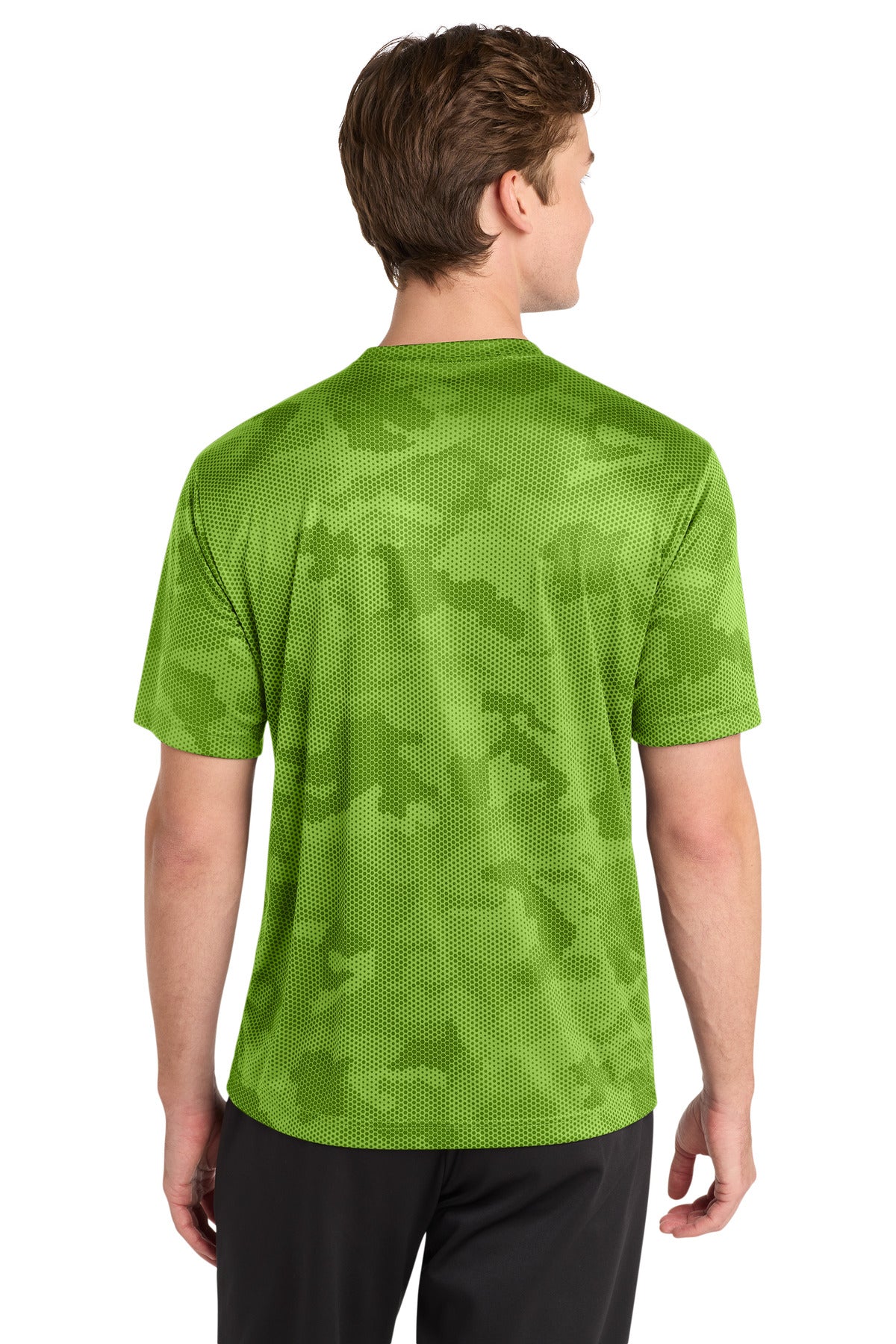 Sport-Tek CamoHex Tee - Lime Shock