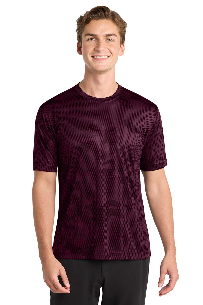 Sport-Tek CamoHex Tee - Maroon