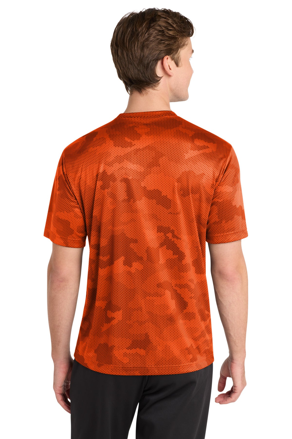 Sport-Tek CamoHex Tee - Neon Orange