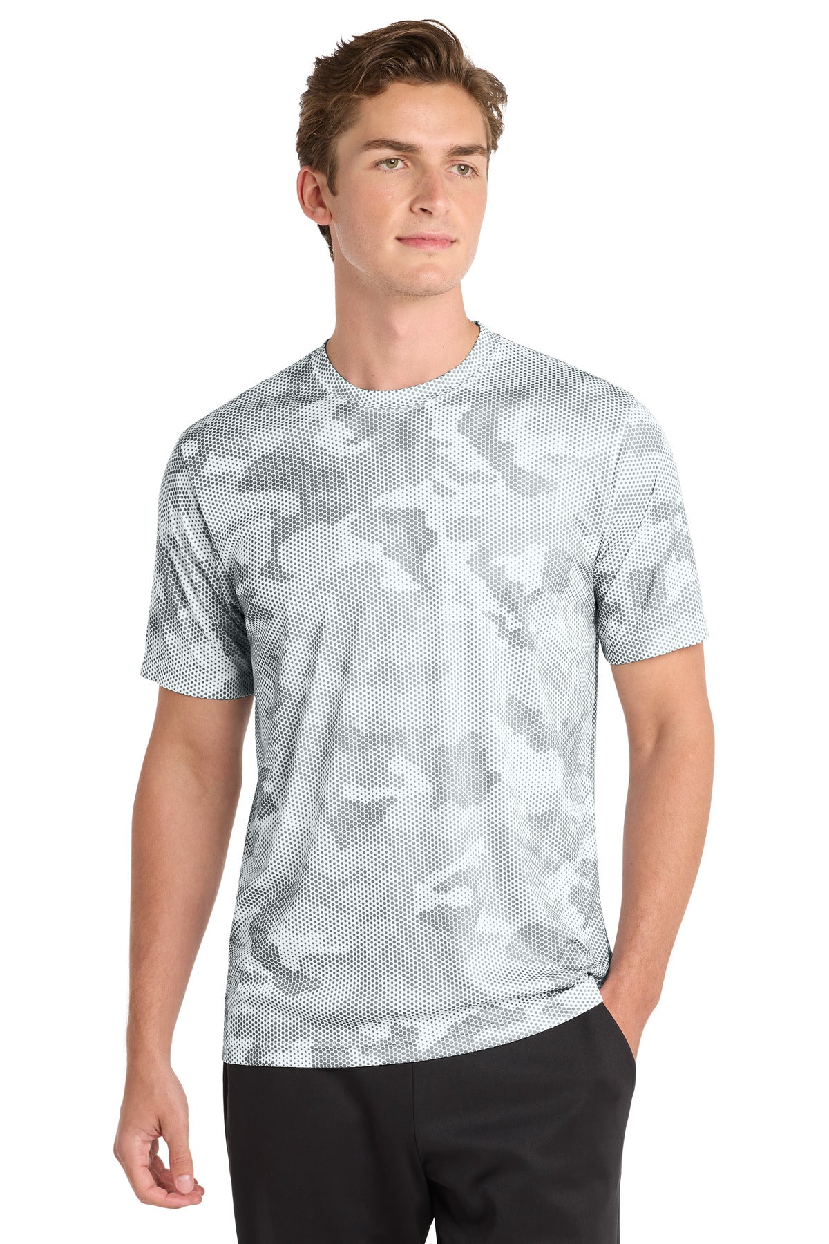 Sport-Tek CamoHex Tee - White