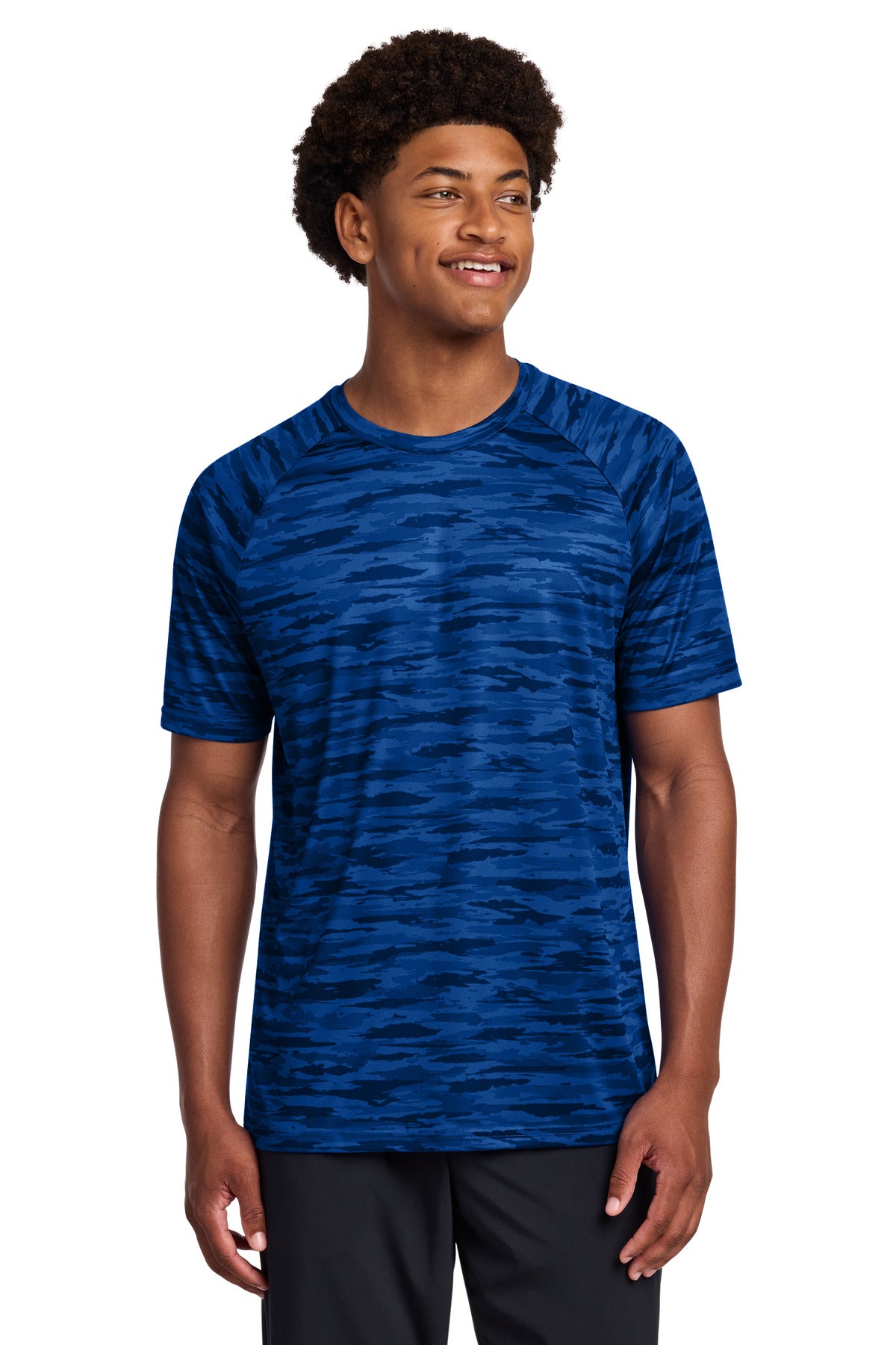 Sport-Tek Drift Camo Tee - True Royal