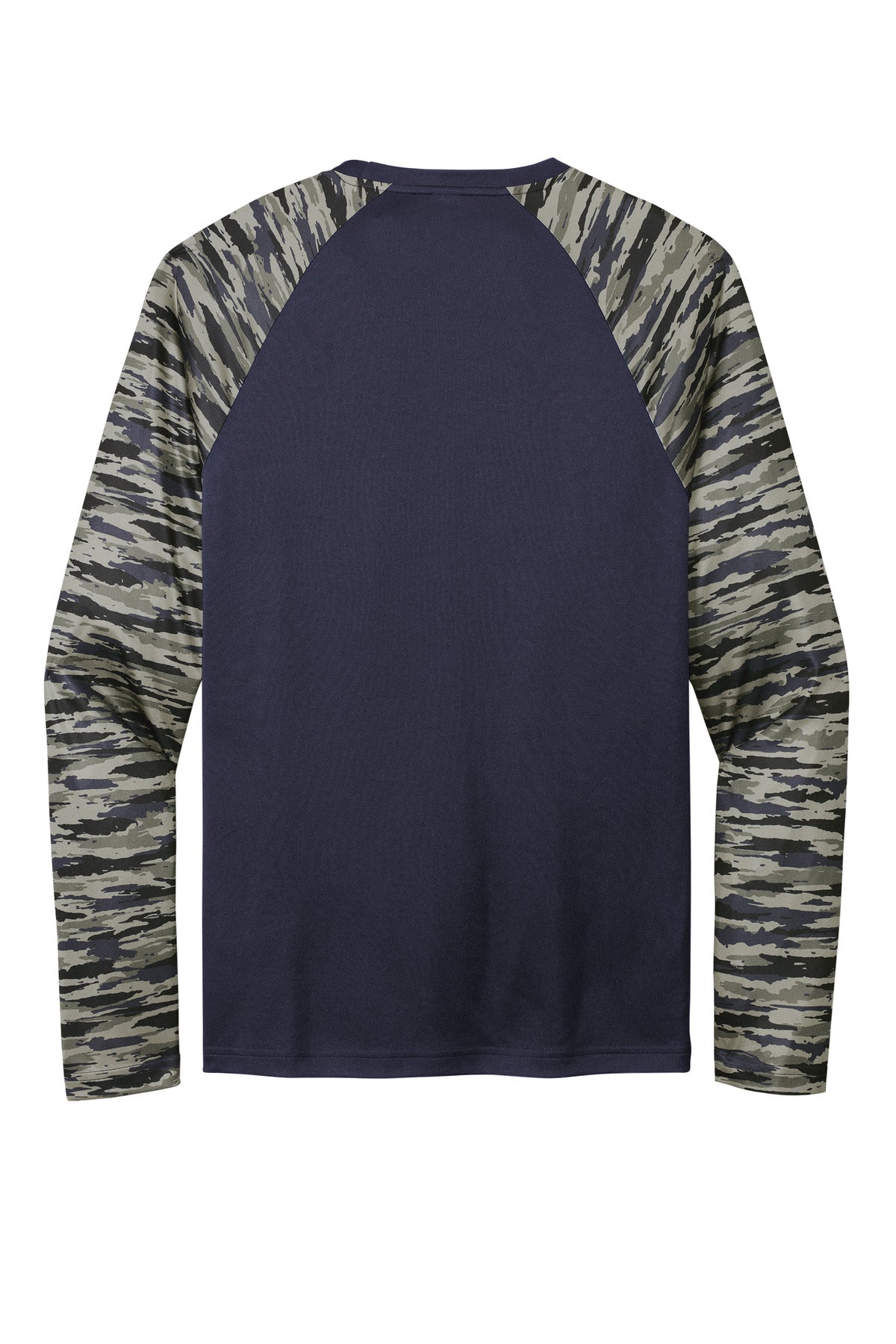 Sport-Tek Drift Camo Colorblock Long Sleeve Tee - True Navy