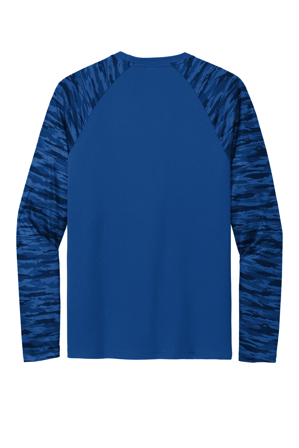 Sport-Tek Drift Camo Colorblock Long Sleeve Tee - True Royal