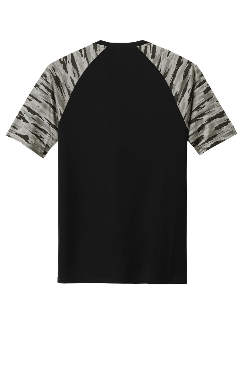 Sport-Tek Drift Camo Colorblock Tee - Black
