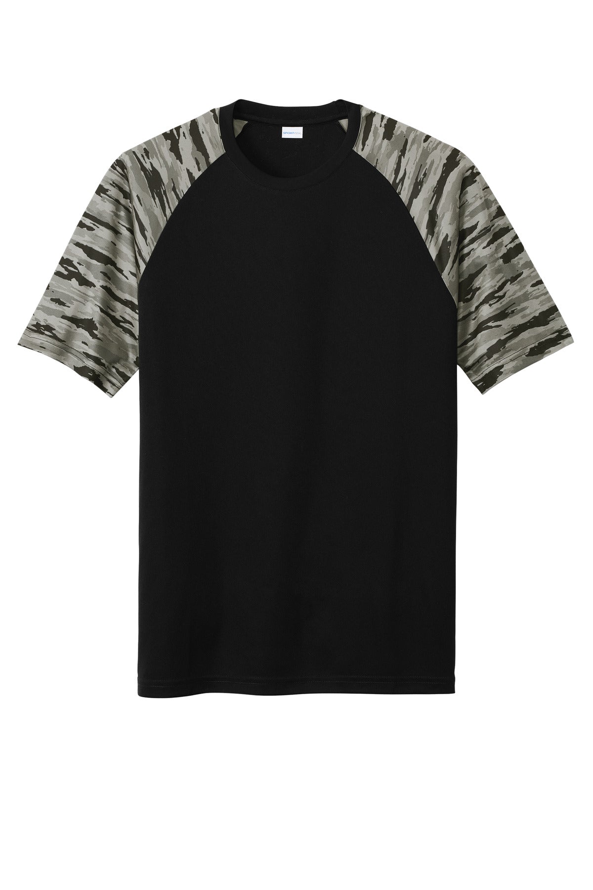 Sport-Tek Drift Camo Colorblock Tee - Black
