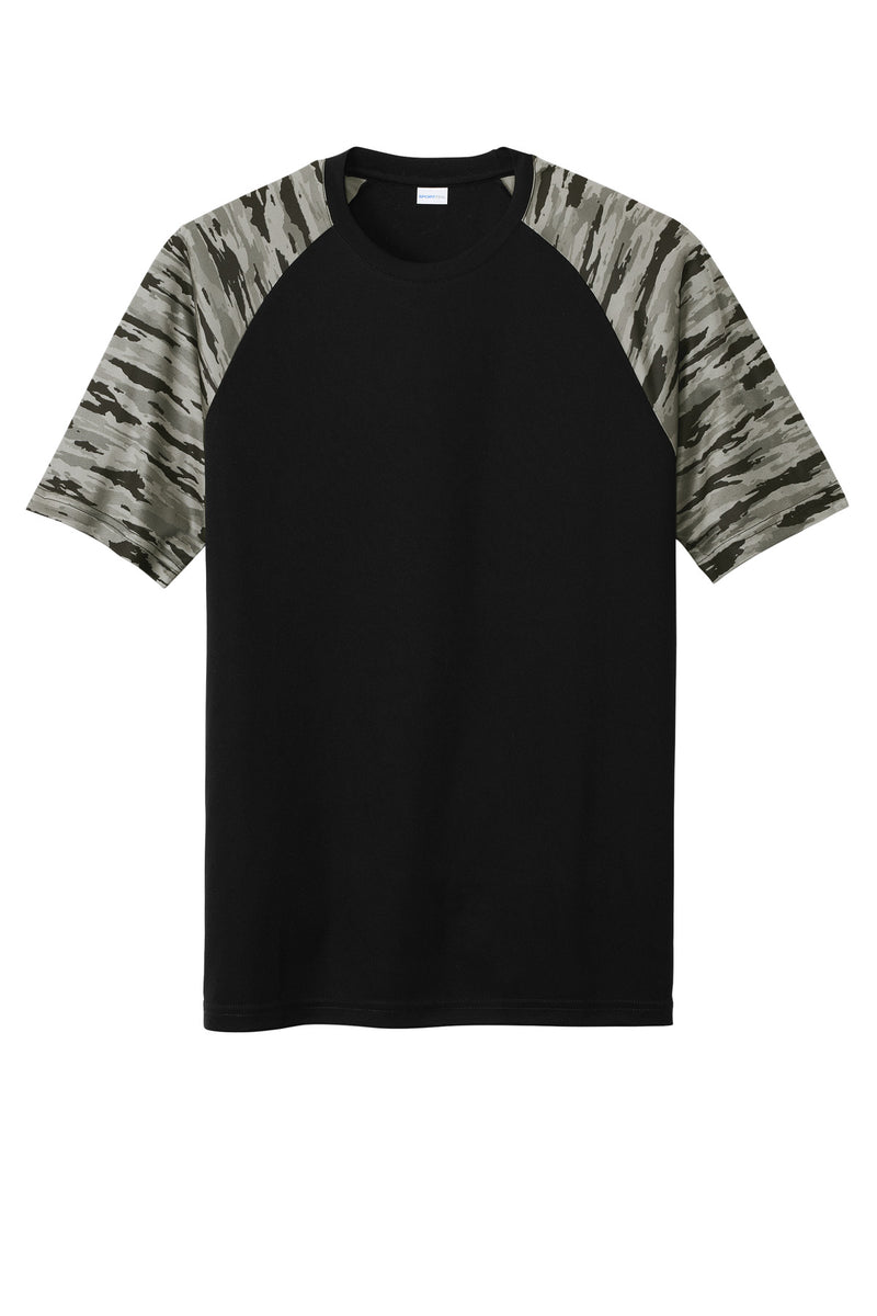 Sport-Tek Drift Camo Colorblock Tee - Black
