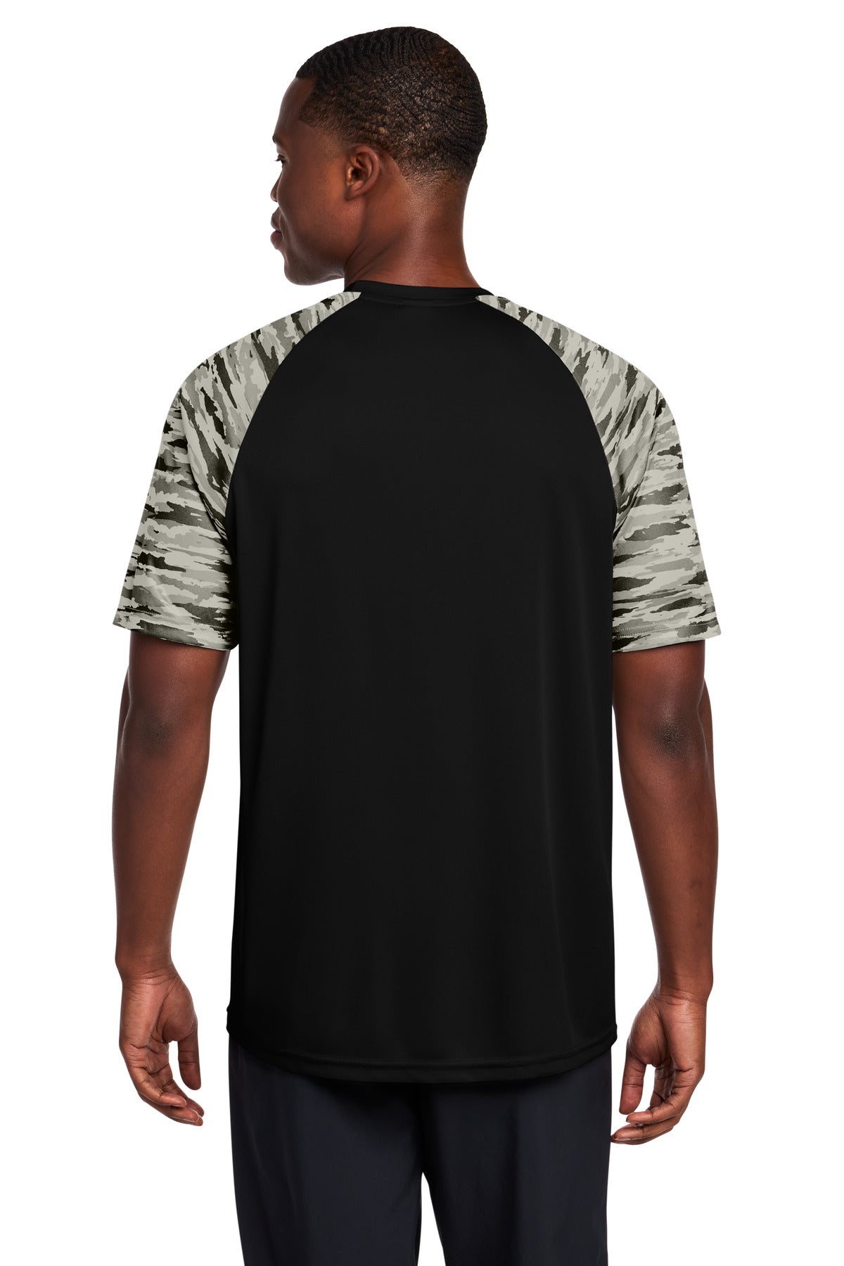 Sport-Tek Drift Camo Colorblock Tee - Black