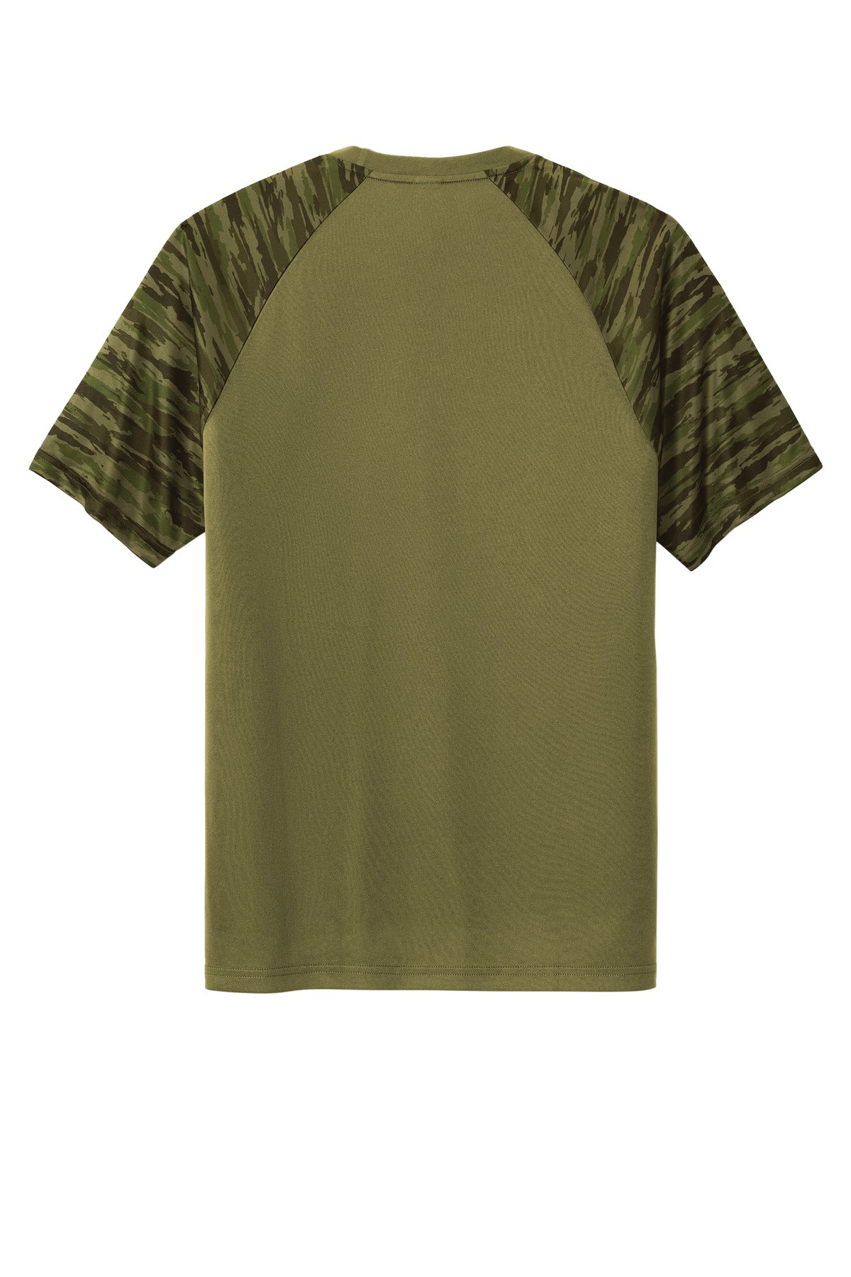 Sport-Tek Drift Camo Colorblock Tee - Olive Drab Green