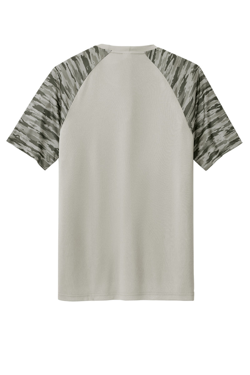 Sport-Tek Drift Camo Colorblock Tee - Silver