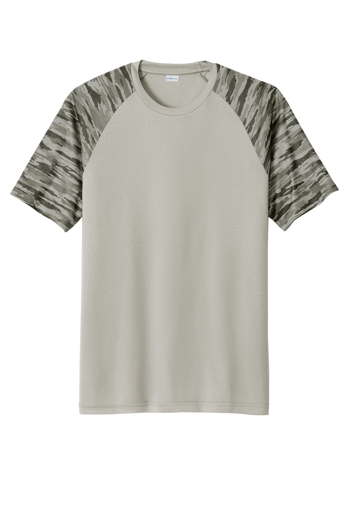 Sport-Tek Drift Camo Colorblock Tee - Silver