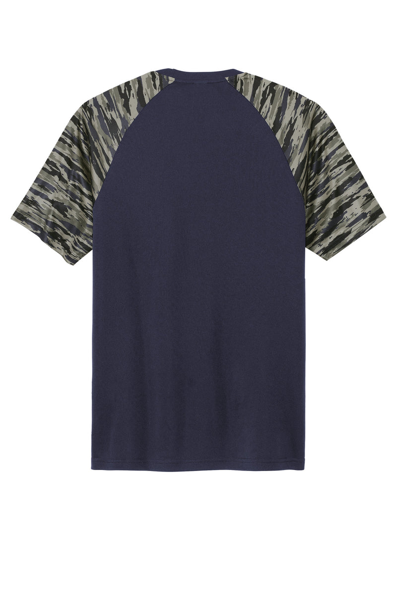 Sport-Tek Drift Camo Colorblock Tee - True Navy