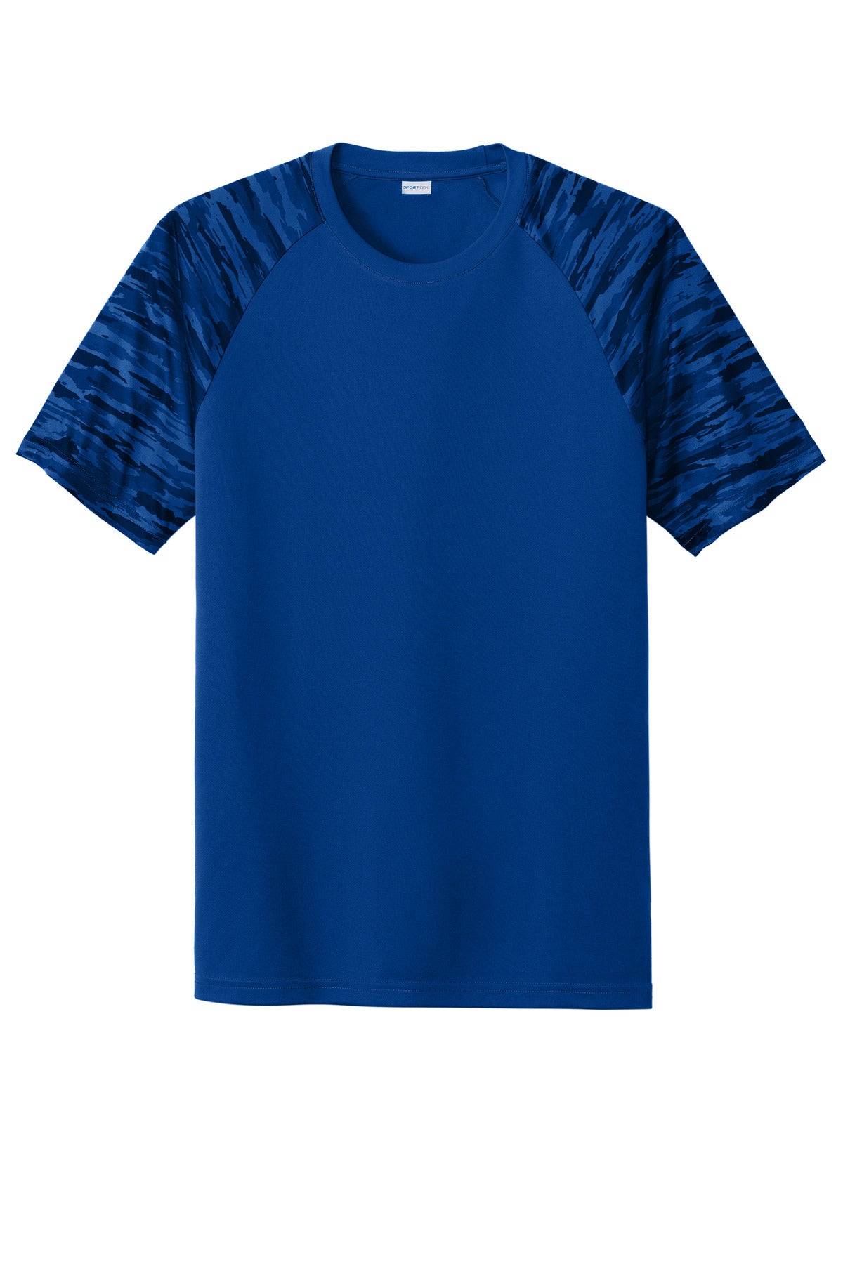 Sport-Tek Drift Camo Colorblock Tee - True Royal