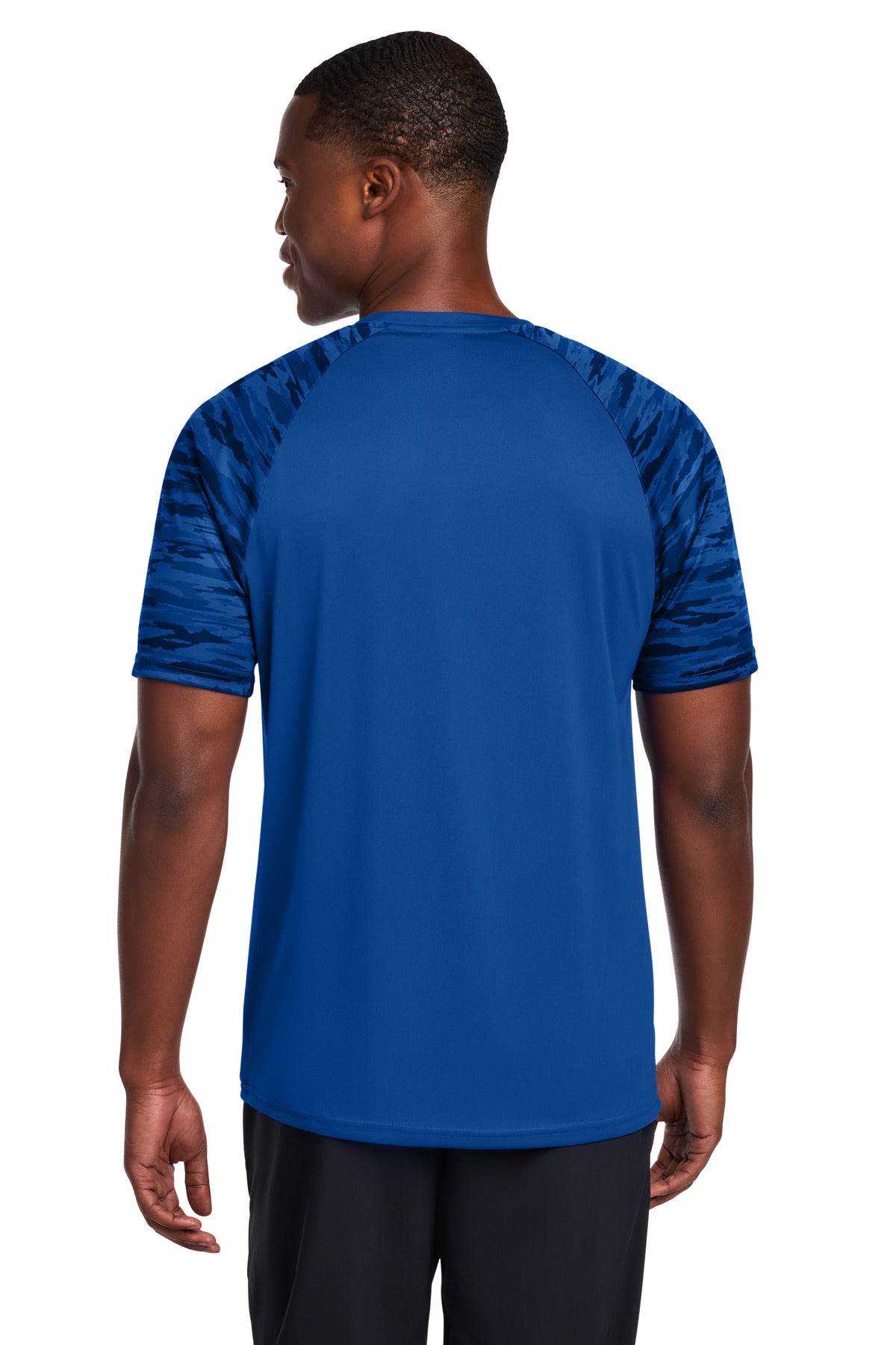 Sport-Tek Drift Camo Colorblock Tee - True Royal