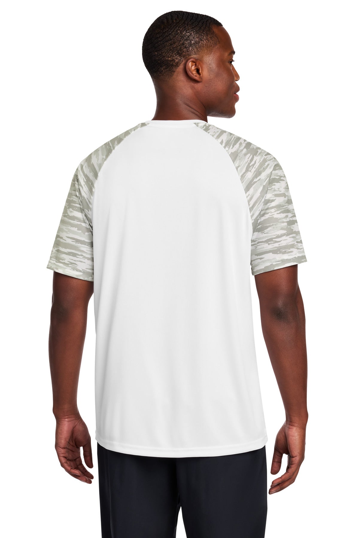 Sport-Tek Drift Camo Colorblock Tee - White