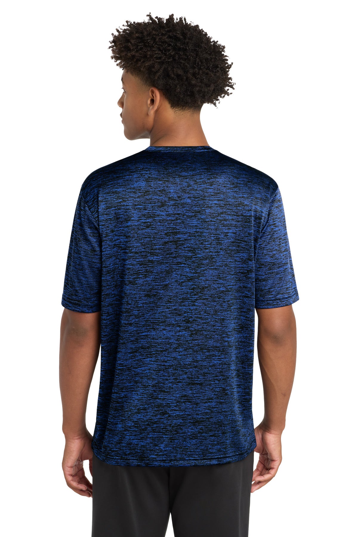 Sport-Tek PosiCharge Electric Heather Tee - Dark Royal-Black Electric