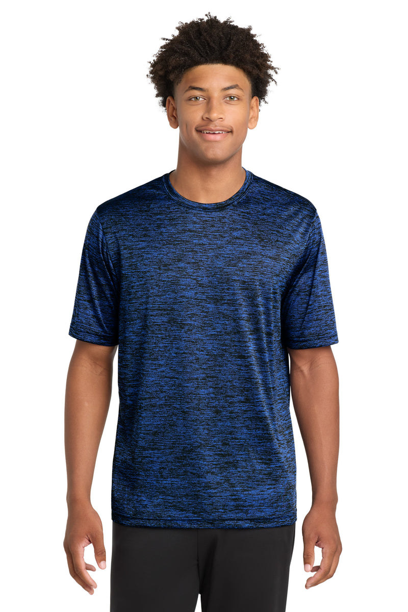 Sport-Tek PosiCharge Electric Heather Tee - Dark Royal-Black Electric