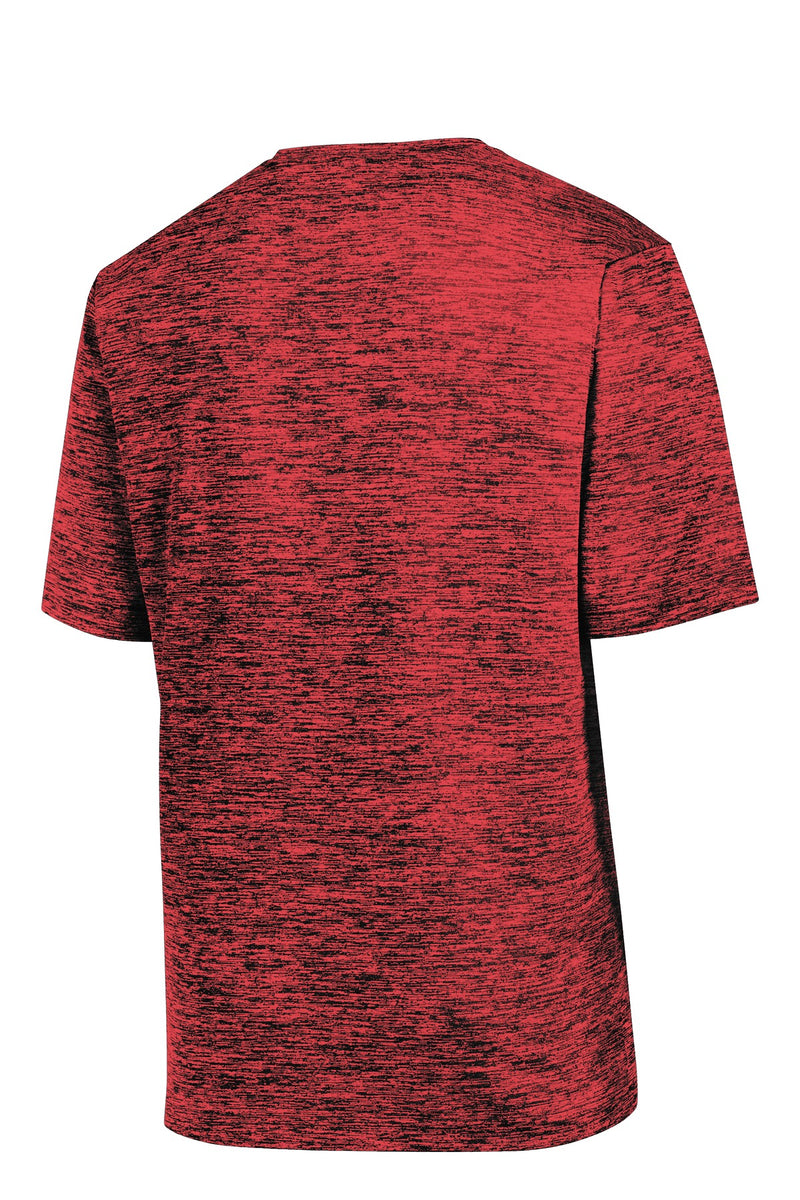 Sport-Tek PosiCharge Electric Heather Tee - Deep Red-Black Electric