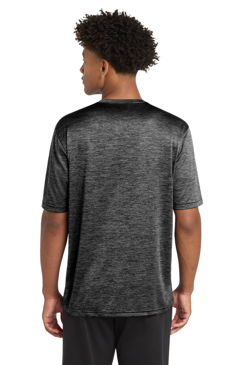 Sport-Tek PosiCharge Electric Heather Tee - Grey-Black Electric