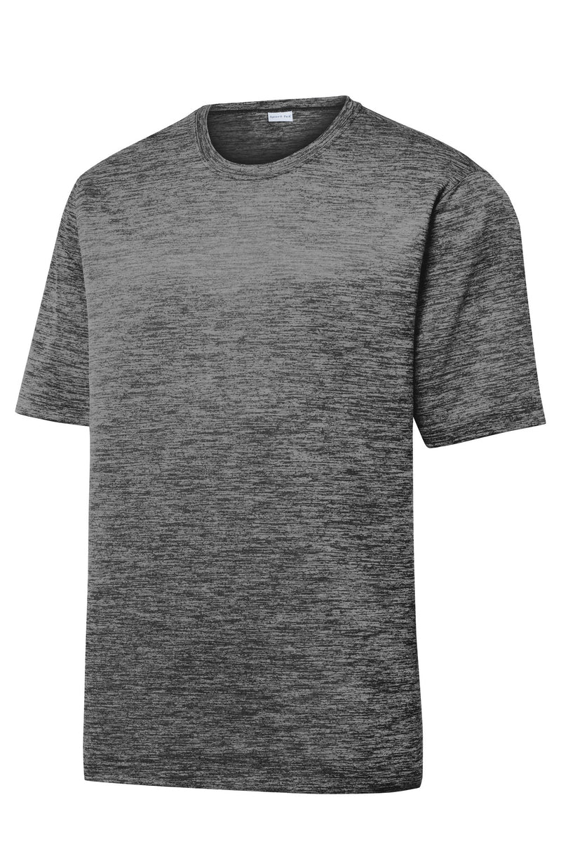 Sport-Tek PosiCharge Electric Heather Tee - Grey-Black Electric