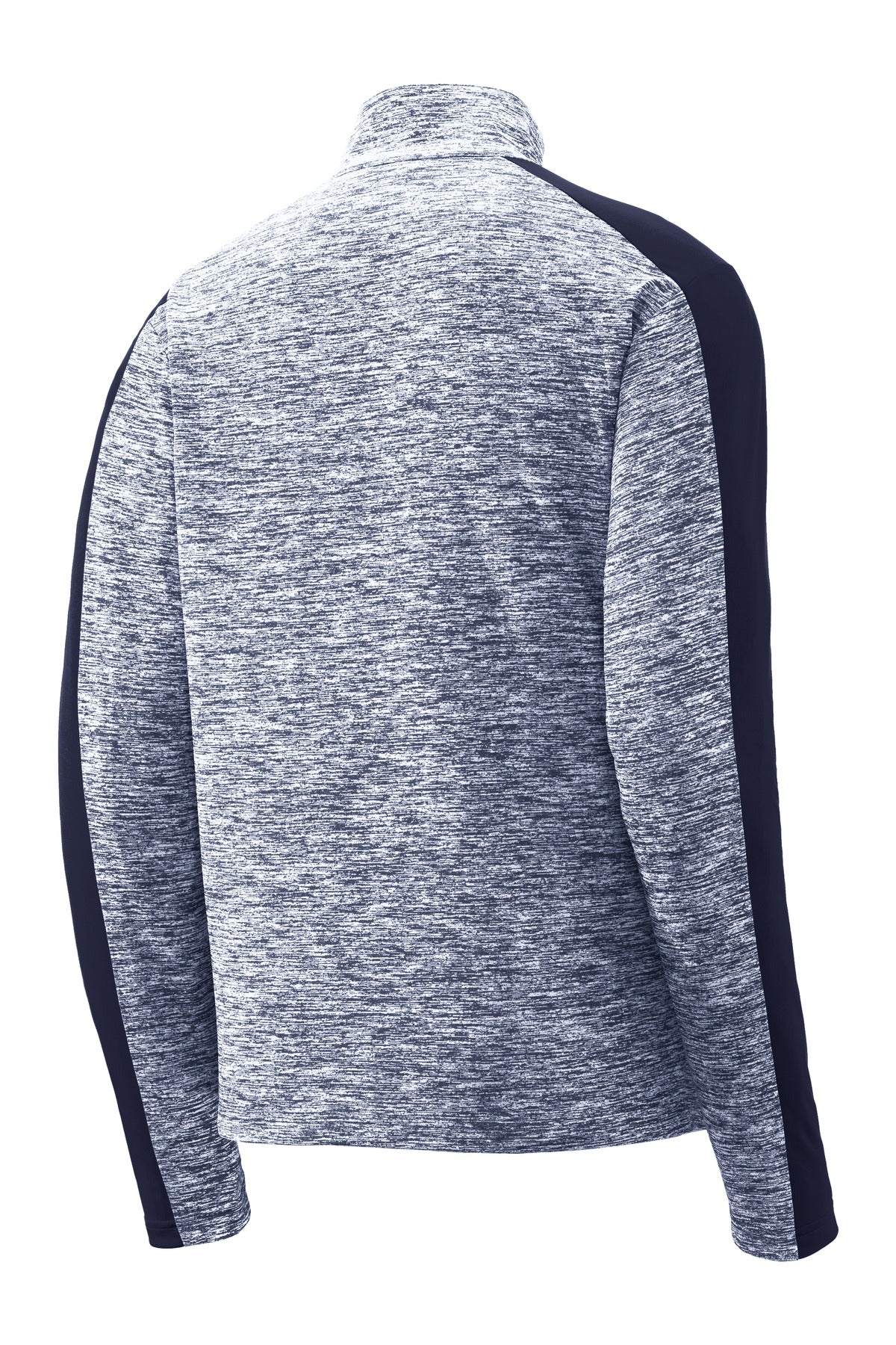 Sport-Tek PosiCharge Electric Heather Colorblock 1/4-Zip Pullover - True Navy Electric/ True Navy