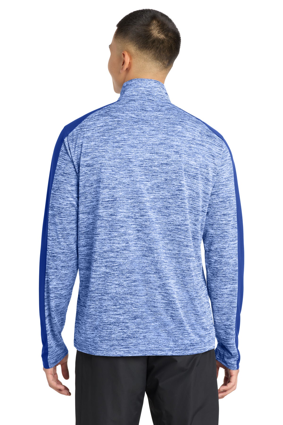 Sport-Tek PosiCharge Electric Heather Colorblock 1/4-Zip Pullover - True Royal Electric/ True Royal