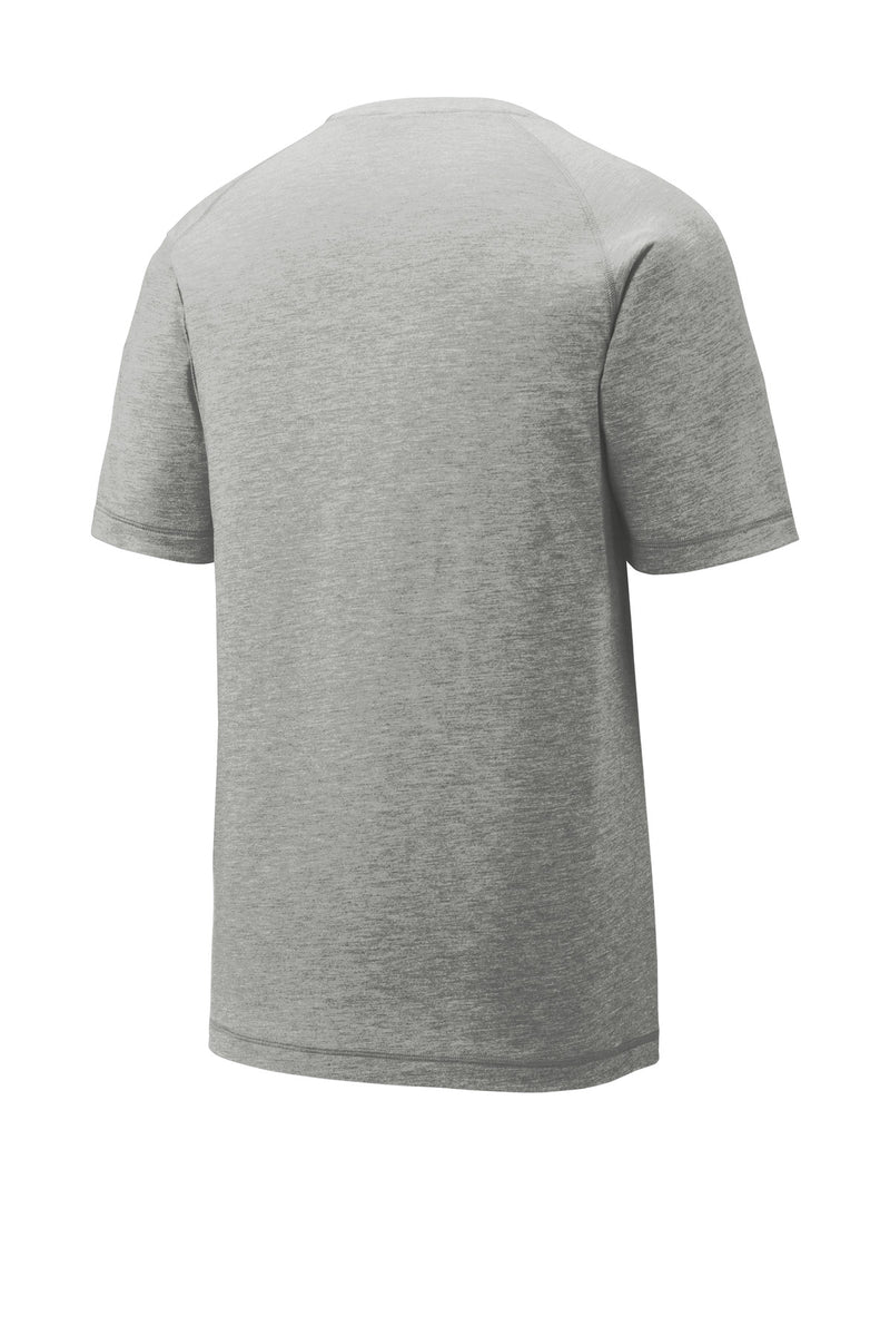 Sport-Tek  PosiCharge  Tri-Blend Wicking Raglan Tee - Light Grey Heather