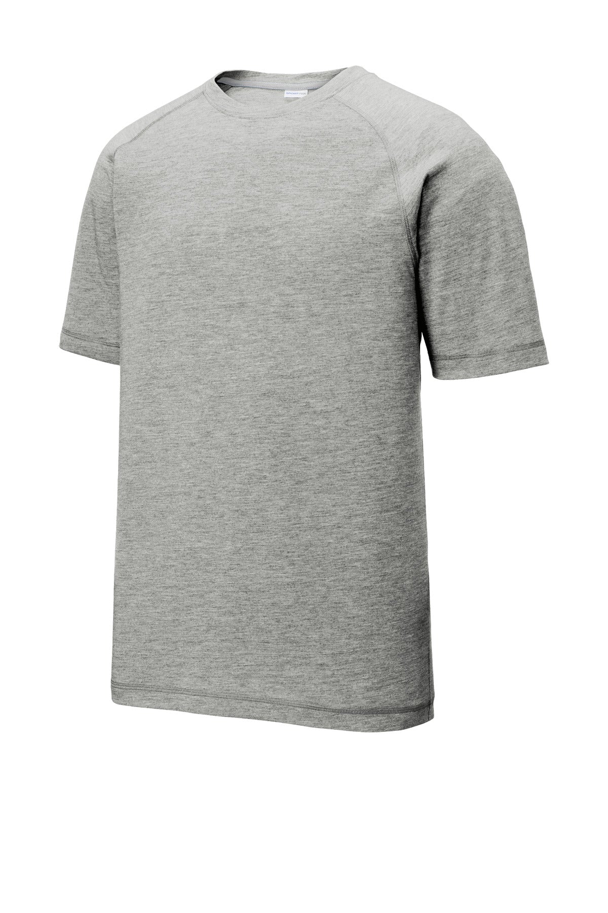 Sport-Tek  PosiCharge  Tri-Blend Wicking Raglan Tee - Light Grey Heather