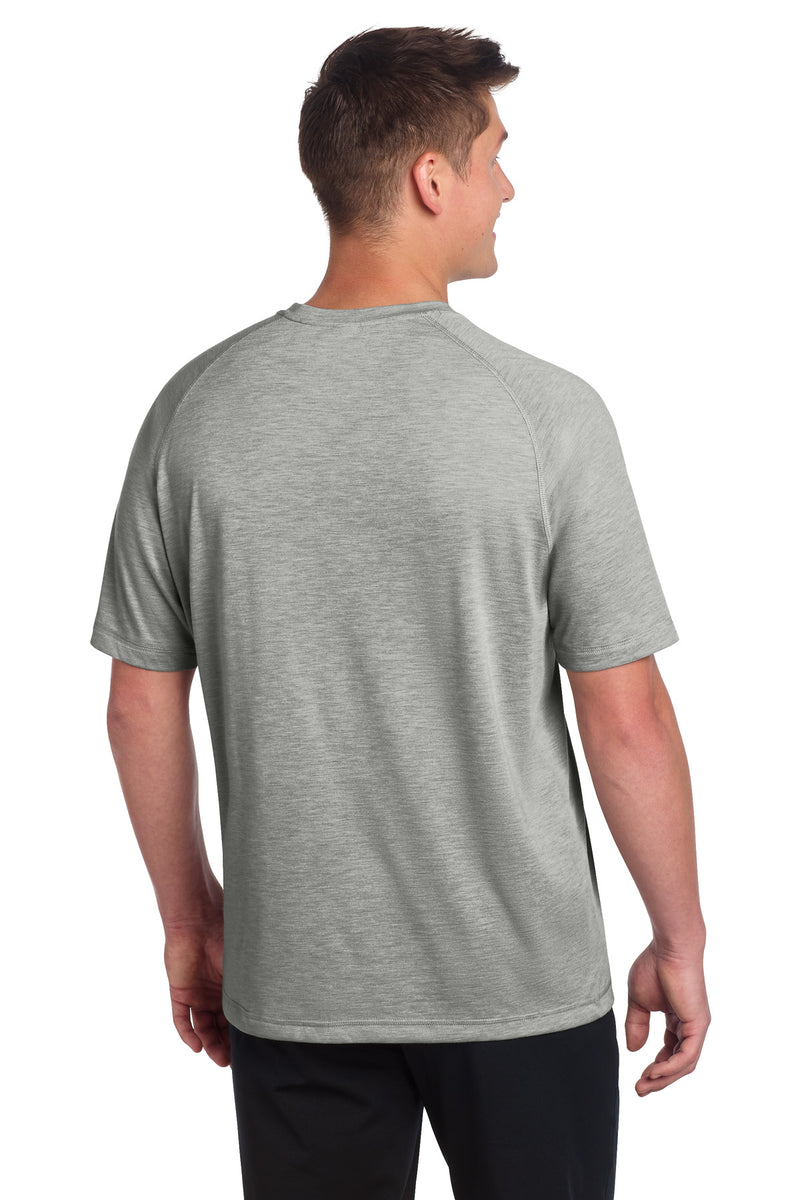 Sport-Tek  PosiCharge  Tri-Blend Wicking Raglan Tee - Light Grey Heather