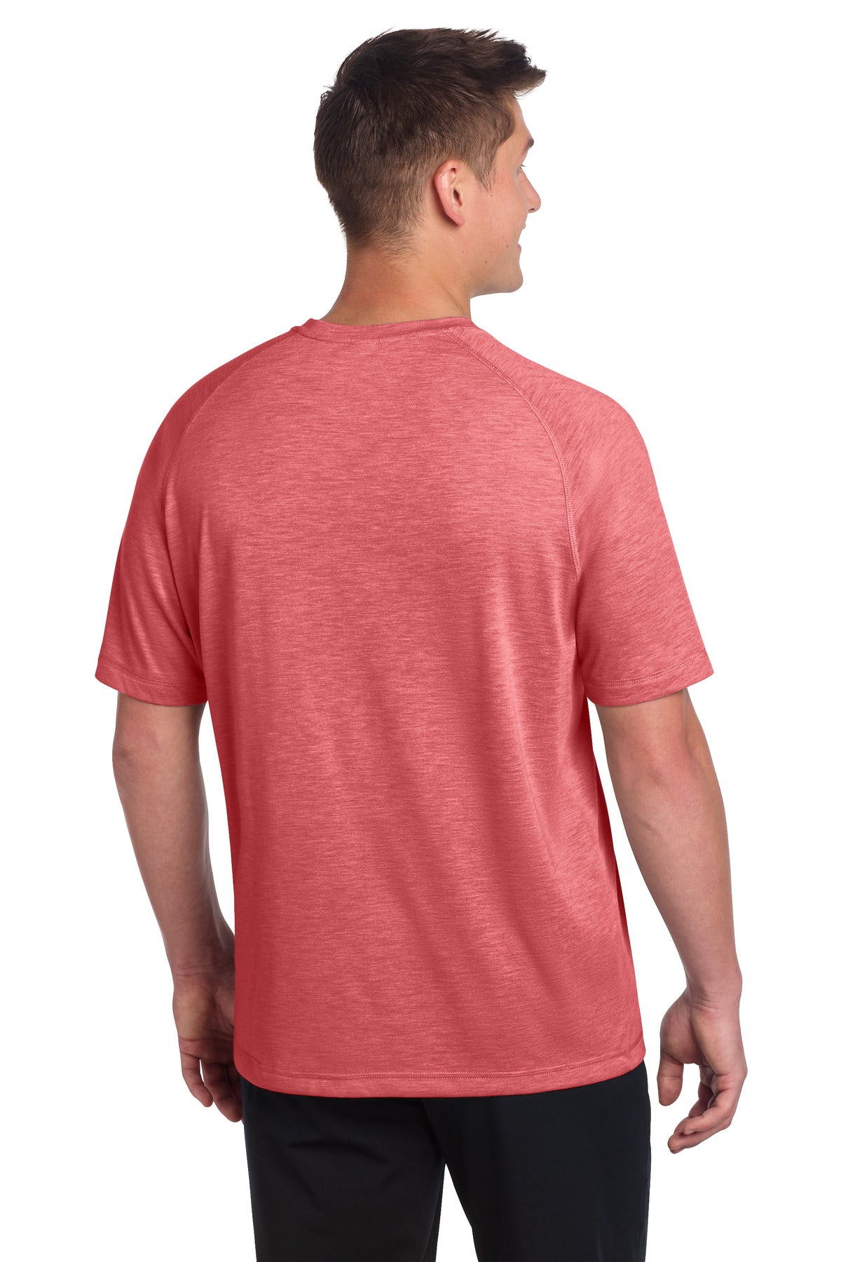 Sport-Tek  PosiCharge  Tri-Blend Wicking Raglan Tee - True Red Heather