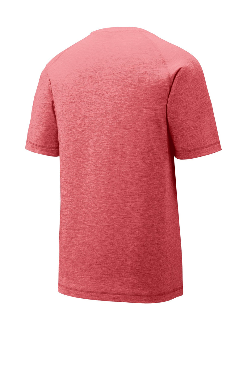 Sport-Tek  PosiCharge  Tri-Blend Wicking Raglan Tee - True Red Heather