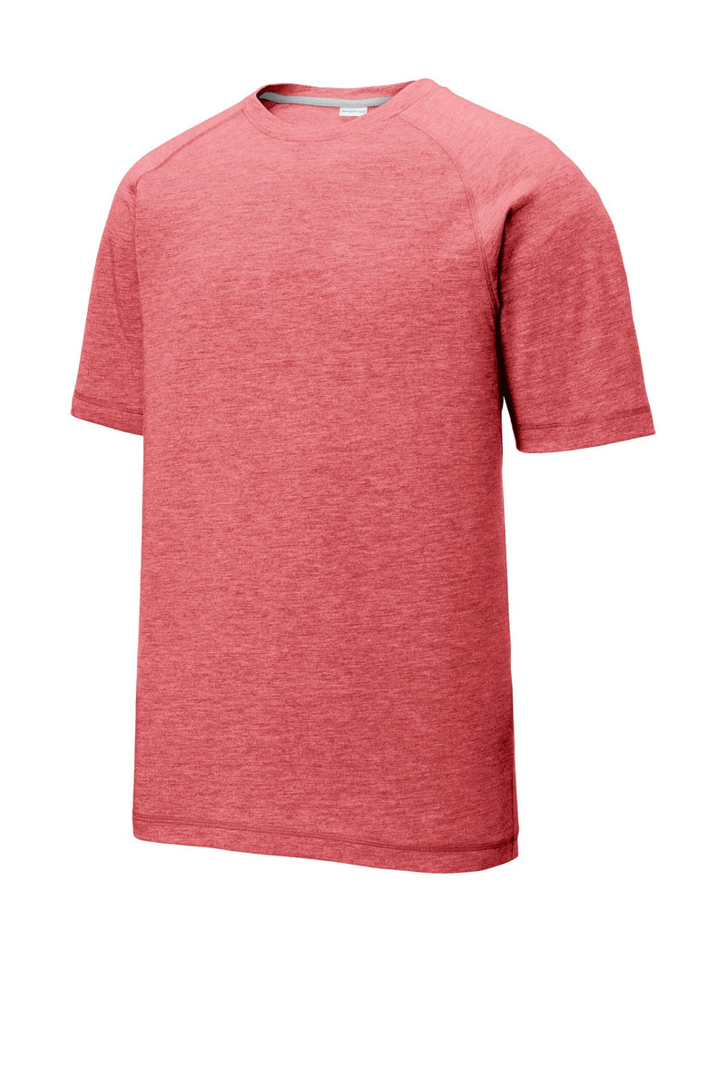 Sport-Tek  PosiCharge  Tri-Blend Wicking Raglan Tee - True Red Heather
