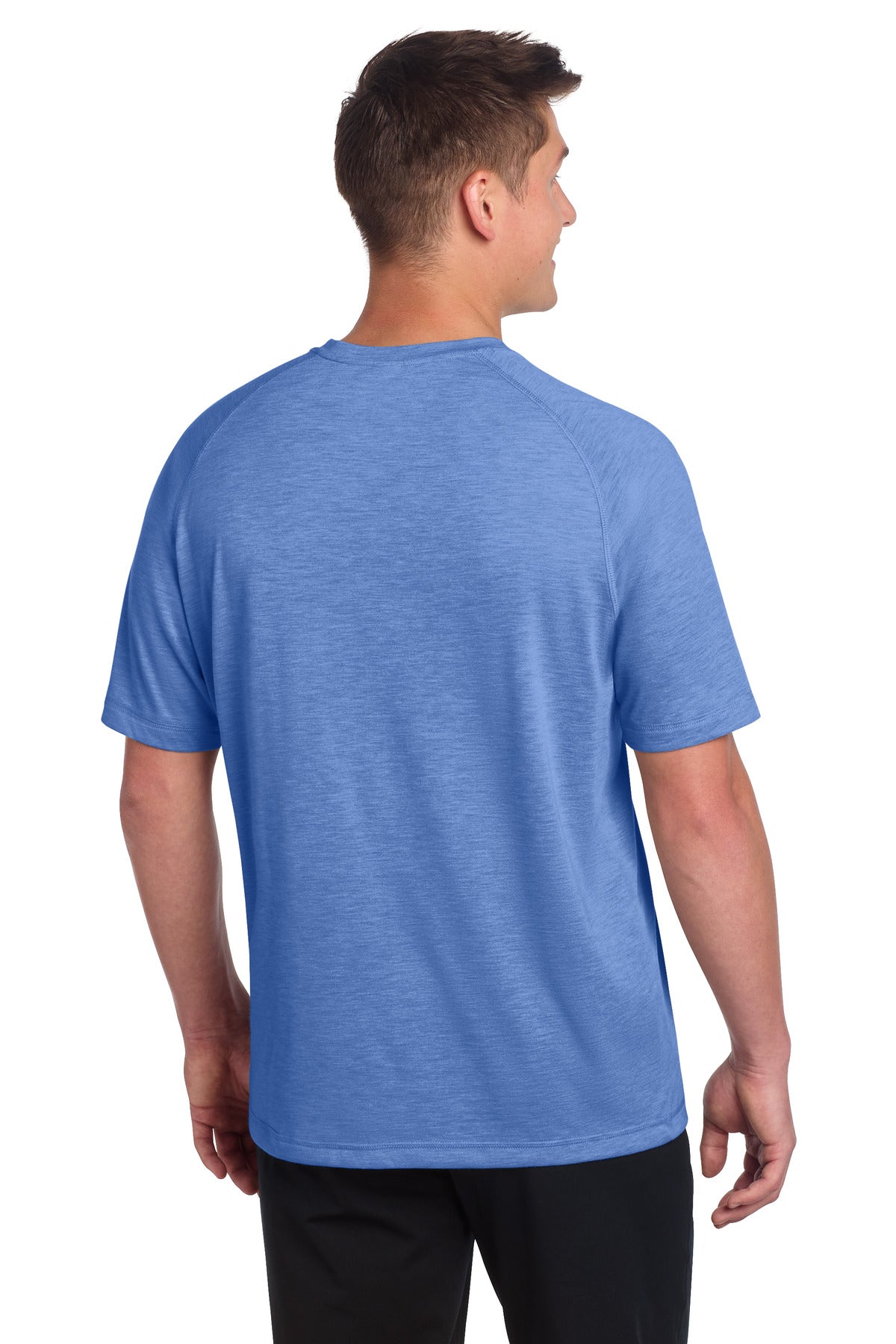 Sport-Tek  PosiCharge  Tri-Blend Wicking Raglan Tee - True Royal Heather