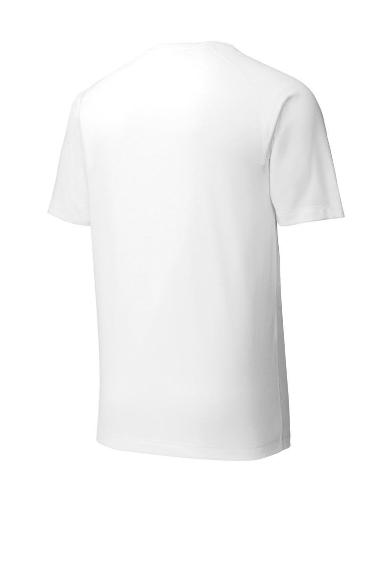 Sport-Tek  PosiCharge  Tri-Blend Wicking Raglan Tee - White Triad Solid