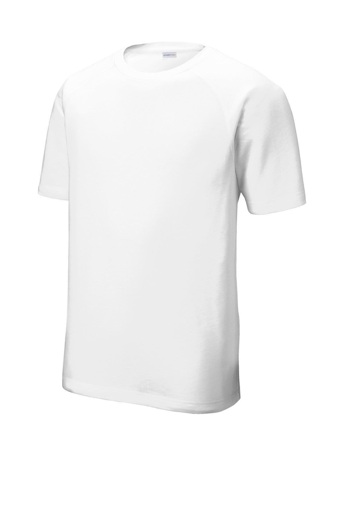 Sport-Tek  PosiCharge  Tri-Blend Wicking Raglan Tee - White Triad Solid