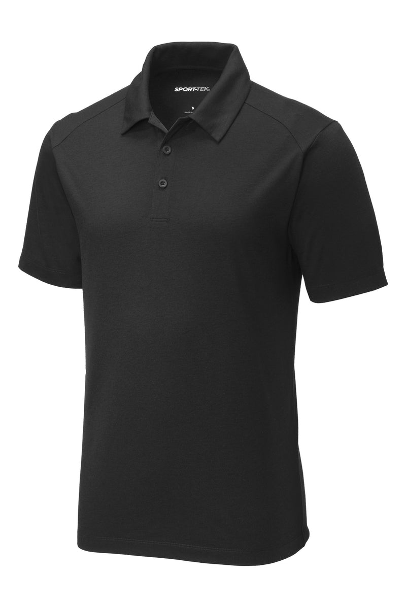 Sport-Tek  PosiCharge  Tri-Blend Wicking Polo - Black Triad Solid