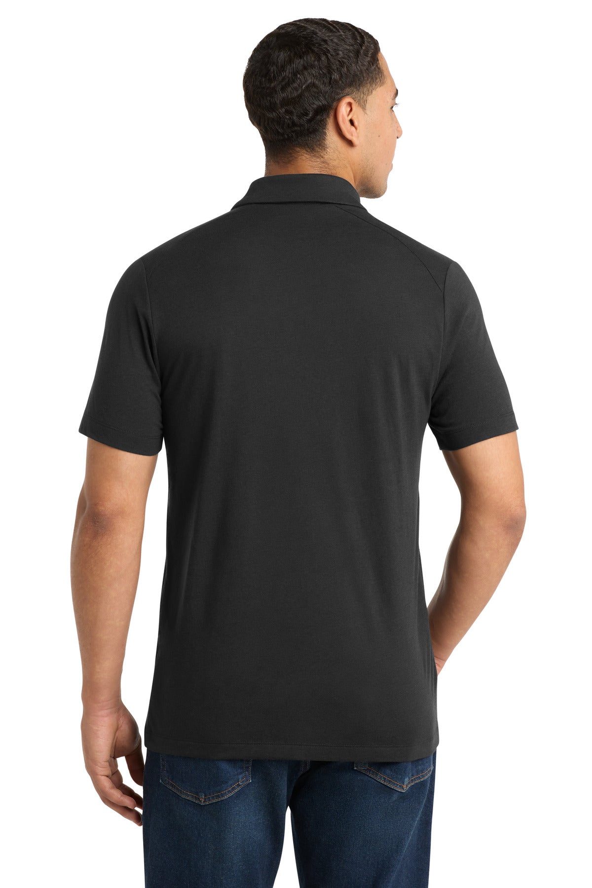 Sport-Tek  PosiCharge  Tri-Blend Wicking Polo - Black Triad Solid