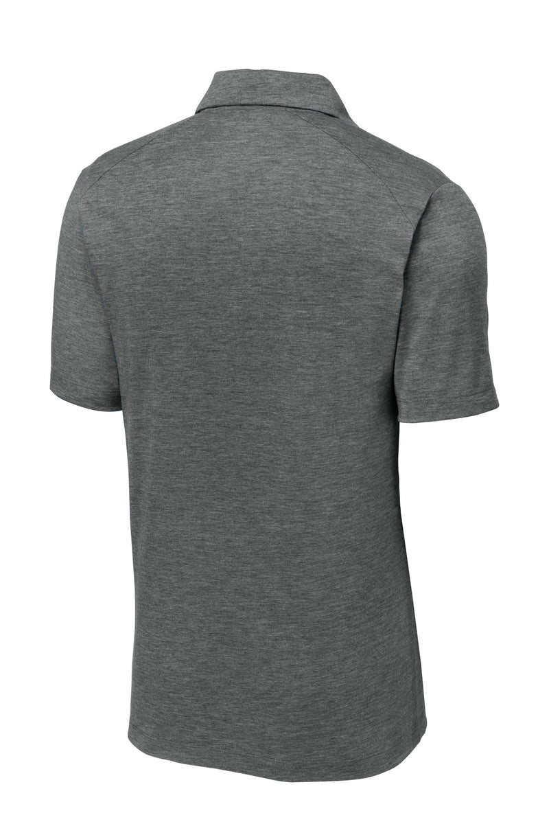 Sport-Tek  PosiCharge  Tri-Blend Wicking Polo - Dark Grey Heather