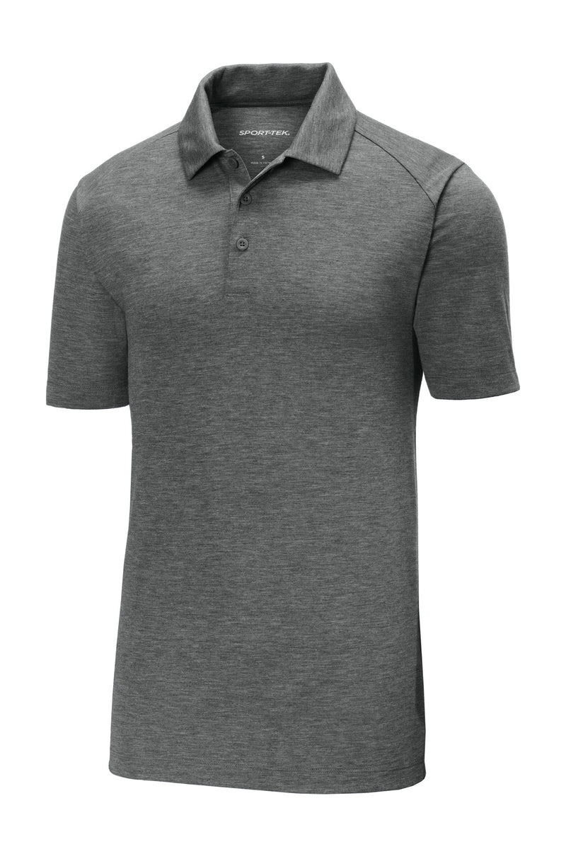 Sport-Tek  PosiCharge  Tri-Blend Wicking Polo - Dark Grey Heather