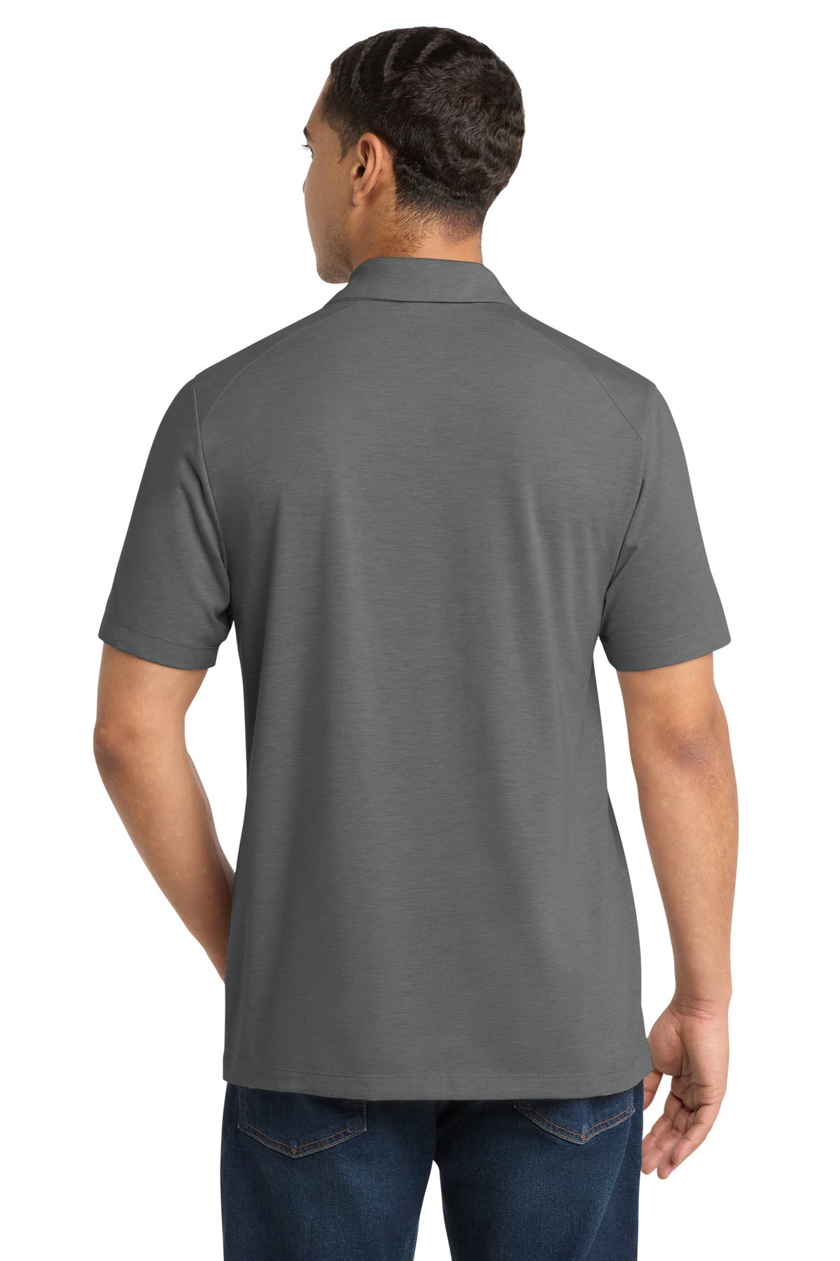 Sport-Tek  PosiCharge  Tri-Blend Wicking Polo - Dark Grey Heather