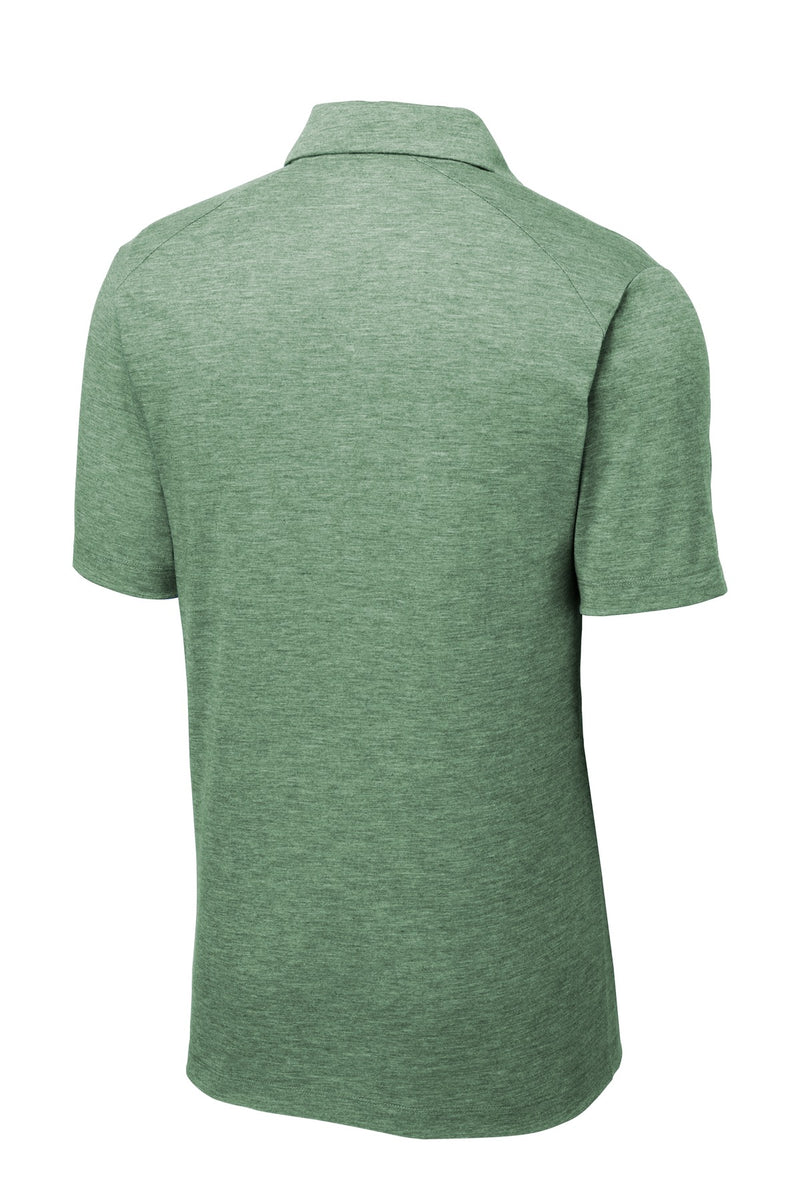 Sport-Tek  PosiCharge  Tri-Blend Wicking Polo - Forest Green Heather