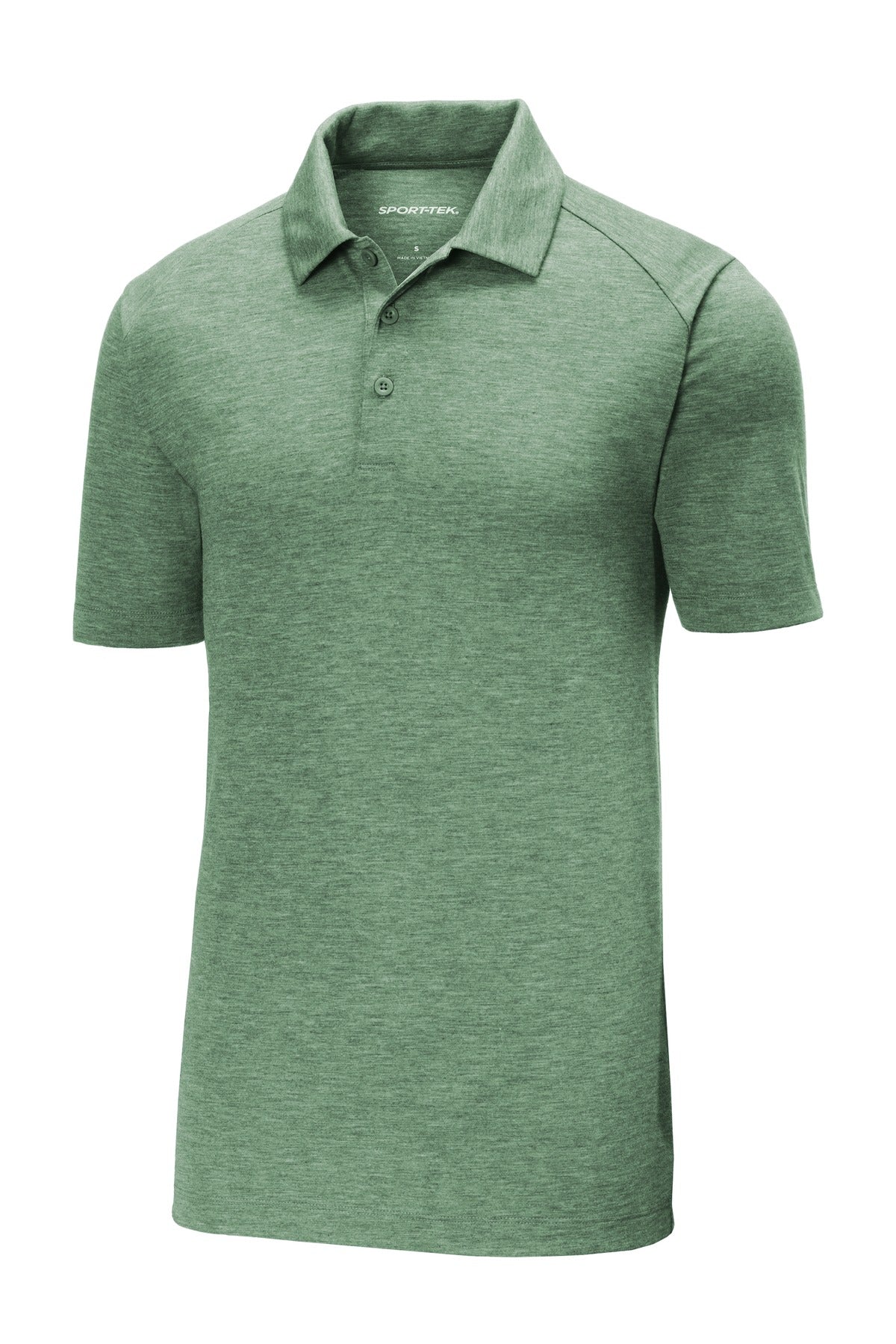 Sport-Tek  PosiCharge  Tri-Blend Wicking Polo - Forest Green Heather