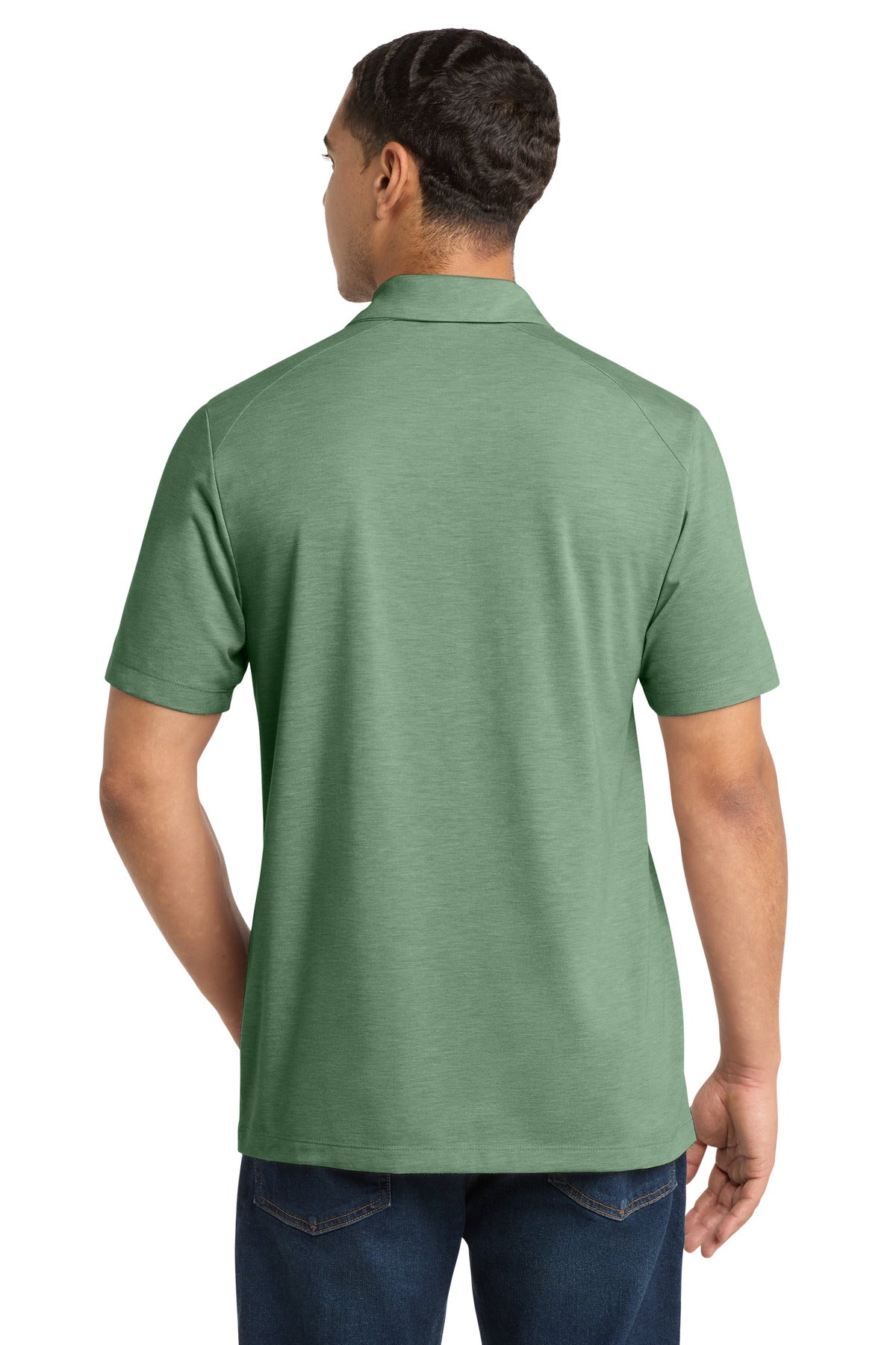 Sport-Tek  PosiCharge  Tri-Blend Wicking Polo - Forest Green Heather