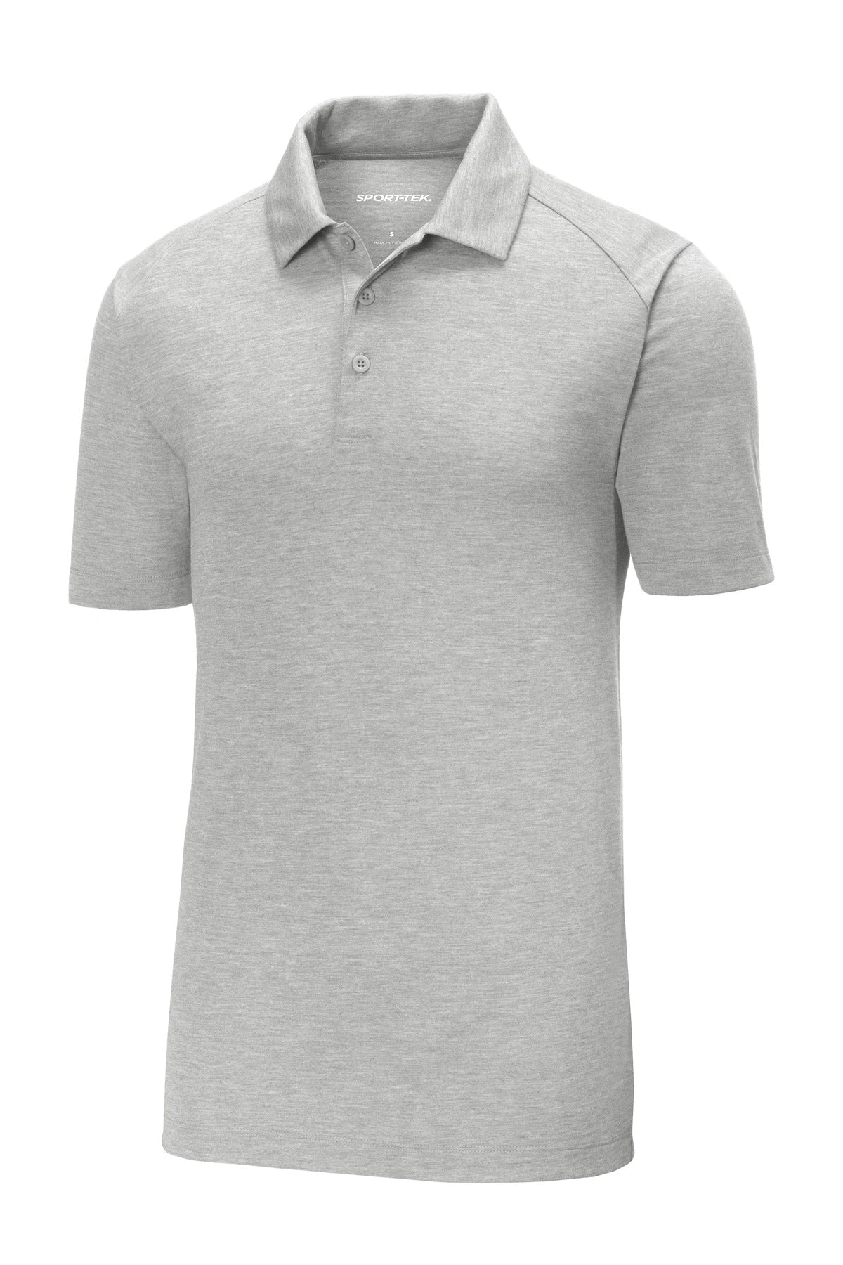 Sport-Tek  PosiCharge  Tri-Blend Wicking Polo - Light Grey Heather
