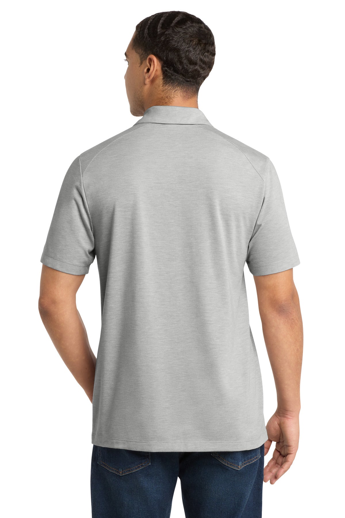 Sport-Tek  PosiCharge  Tri-Blend Wicking Polo - Light Grey Heather